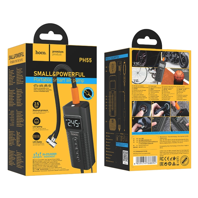 Hoco PH55 Roys Smart Car Air Pump(Black) Hoco PH55 Roys Smart Car Air Pump(Black)